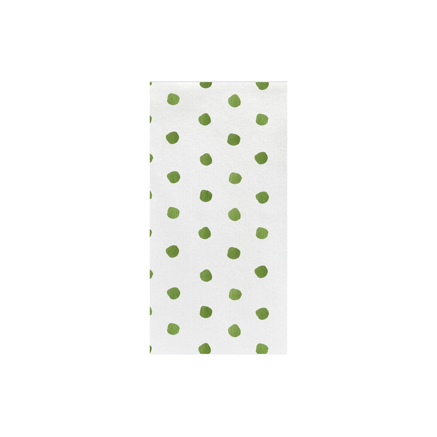 Papersoft Napkins Dot Green Guest Towels (Pack of 20)