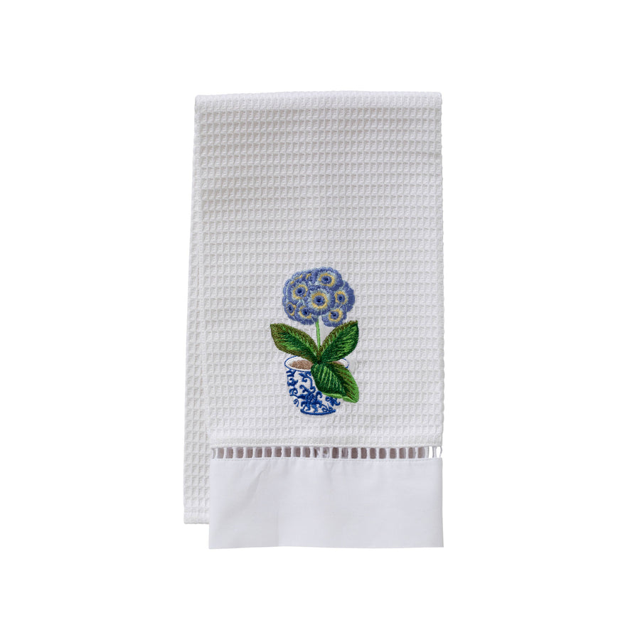Guest Towel, Waffle Weave -  Potted Primrose (Blue)