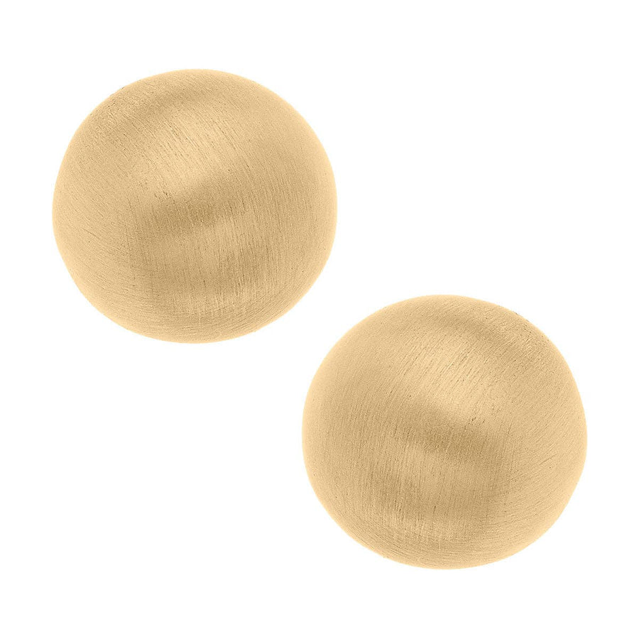 Hailey Stud Earrings in Satin Gold