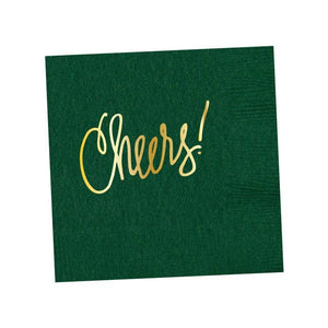 Cheers! | Cocktail Napkins Hunter Green