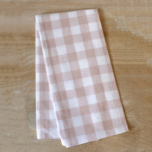 Gingham Hand Towel   Pink/White   20x28