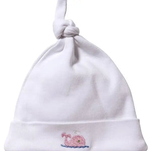 Knotted Baby Hat - Whale: Pink / 6-12m