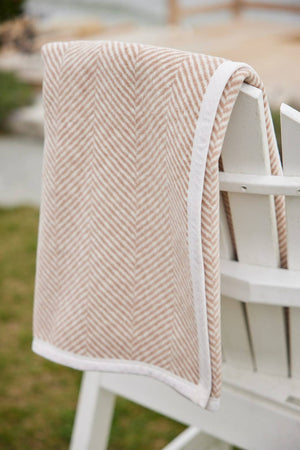 Harborview Herringbone Tan Blanket: Original