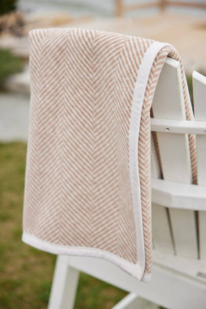 Harborview Herringbone Tan Blanket: Original