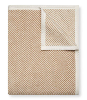 Harborview Herringbone Tan Blanket: Midi