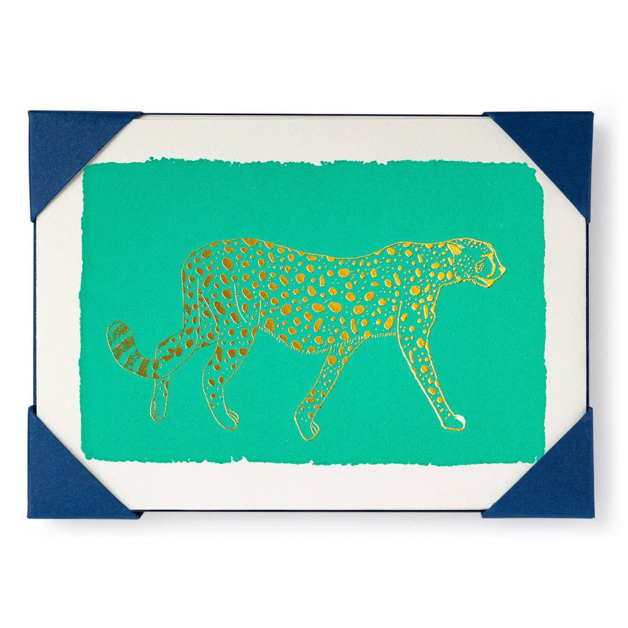 Mint Cheetah (5-Pack) Notelet Cards