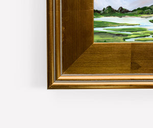 "Tidal Marsh", Framed Coastal Painting: 8 x 10