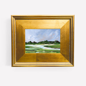 "Tidal Marsh", Framed Coastal Painting: 8 x 10