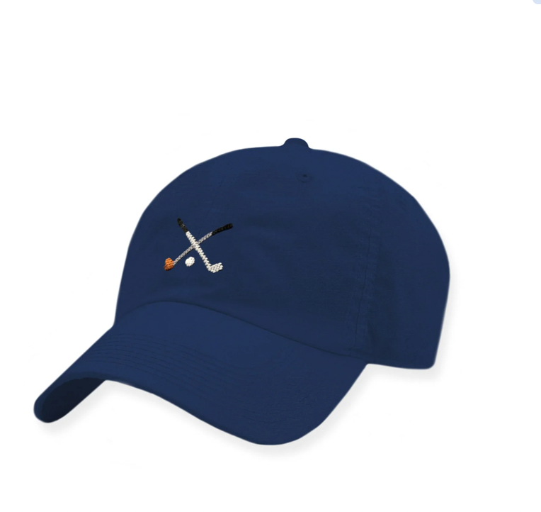Navy Crossed Clubs Golf Performance Hat By Smathers and Branson
