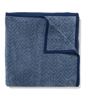 Harborview Herringbone Navy Blanket: Original