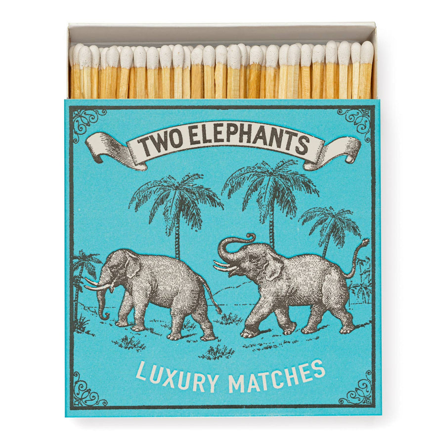 Two Elephants Square Matchbox