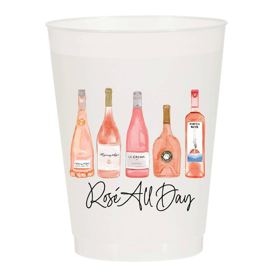 Rosé All Day Rose Champagne Frosted Cups: Pack of 10
