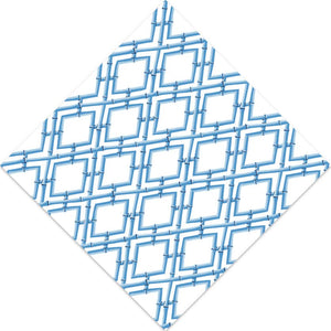 Blue Bamboo Lattice Paper Cocktail Napkin by WH Hostess