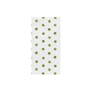 Papersoft Napkins Dot Green Guest Towels (Pack of 20)
