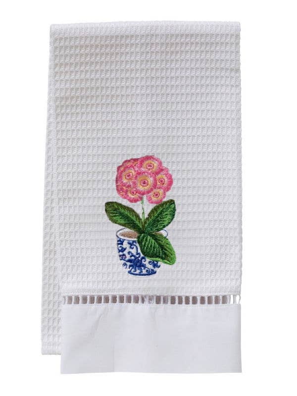 Guest Towel, Waffle Weave -  Potted Primrose (Pink)