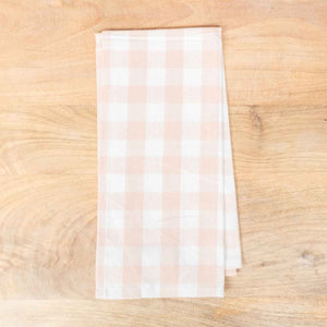 Gingham Hand Towel   Pink/White   20x28
