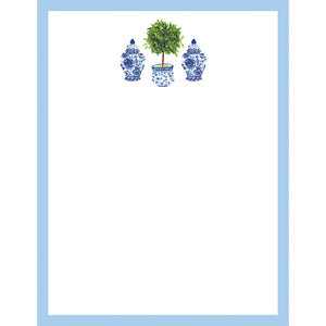 4.25 x 5.5 Chinoiserie Topiary Notepad