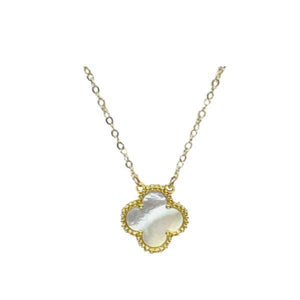 Clover 15mm Mother of Pearl Set in 24kt Gold Plated