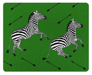 Green Zebra Trot Glass Cutting Board