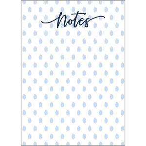 5"x7" Ikat Dots "Notes" Notepad