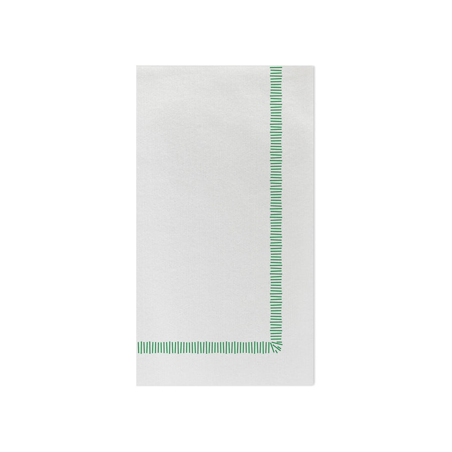 Papersoft Napkins Fringe Green Guest Towels (Pack of 20)