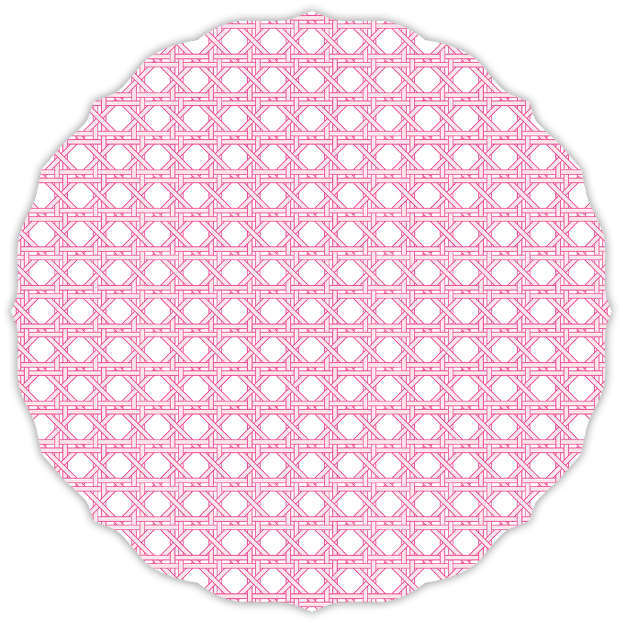 Interlocking Cane Pattern Pink Posh Placemat