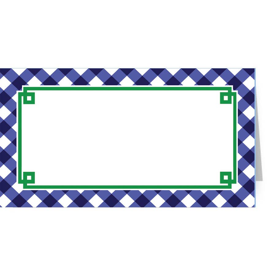 SALE!! Navy Gingham Check Placecards