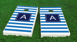 Initial Striped Cornhole Board Set-Many colors available
